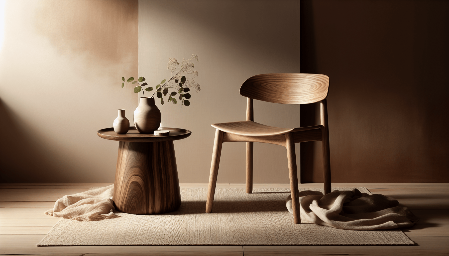Mixing Light and Dark Wood Tones in Japandi Interiors