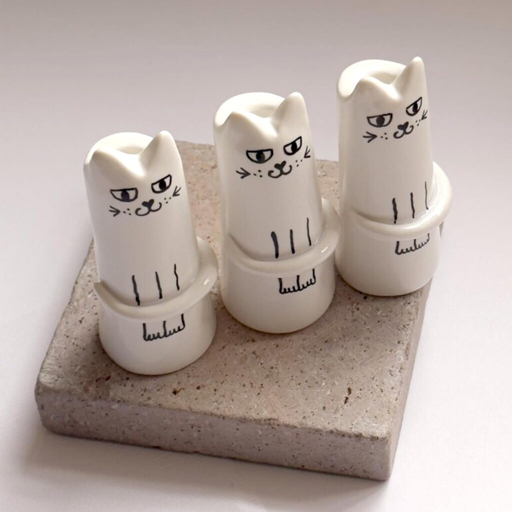 5 PCS Mini Flower Vase, Handmade Ceramic Rice Ball (Japanese Onigiri) Miniature Vases, Charming and Cute Design, Perfect for Dry Flowers - Bulk Bud Vases, Unique and Adorable Japanese Craft