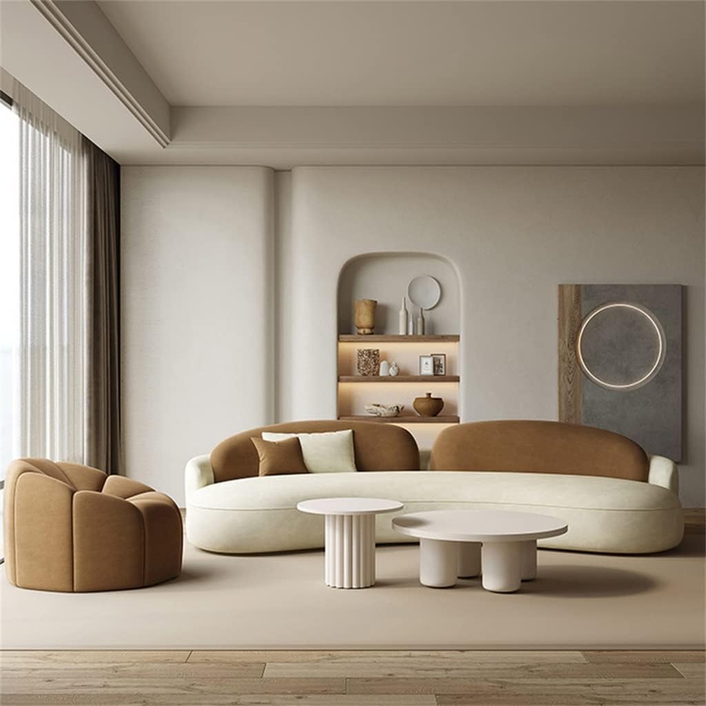 Living Room Fabric Sofa Decoration Cushions European Lounge Lazy Sofa Bed Japandi Furniture(230 * 90cm)