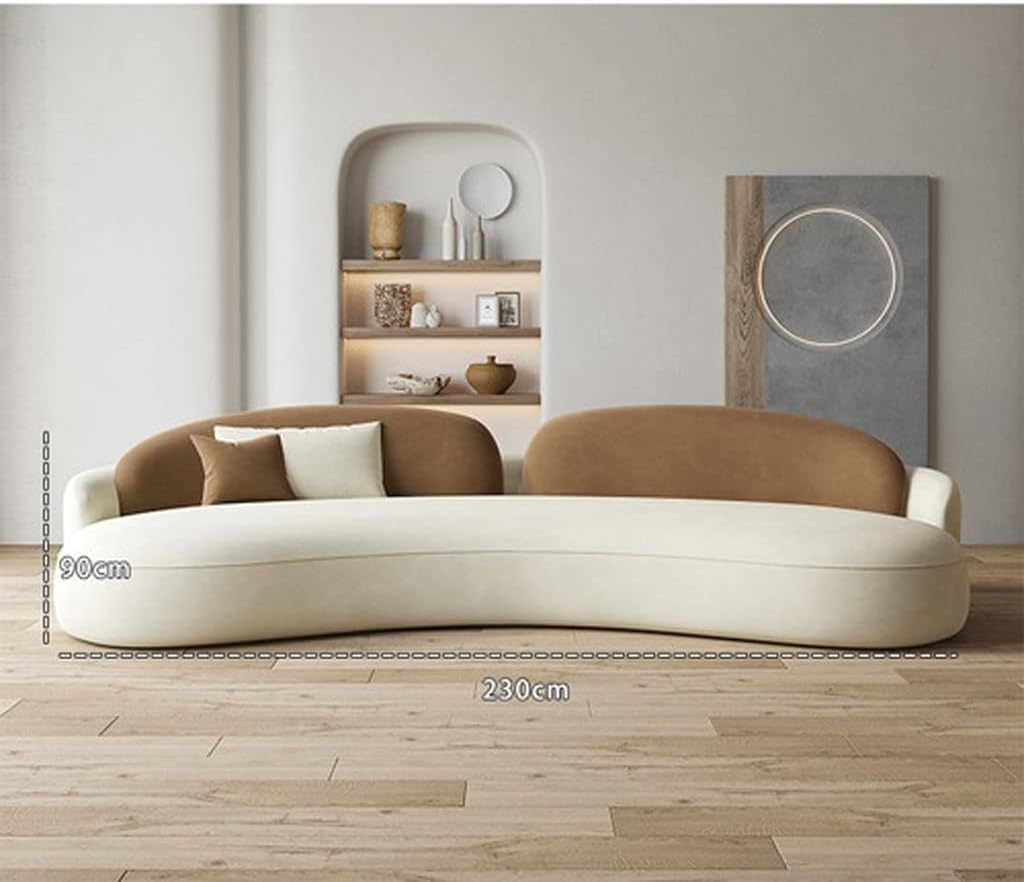 Living Room Fabric Sofa Decoration Cushions European Lounge Lazy Sofa Bed Japandi Furniture(230 * 90cm)