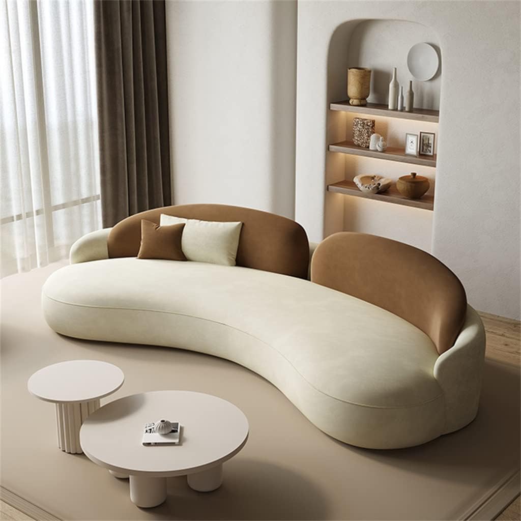 Living Room Fabric Sofa Decoration Cushions European Lounge Lazy Sofa Bed Japandi Furniture(230 * 90cm)