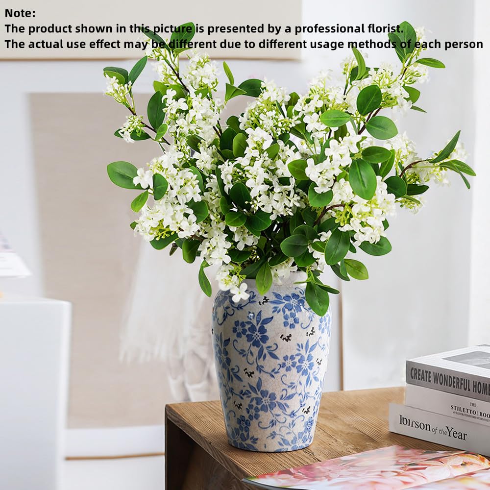 MelorcaGuilla Artificial Plants,3PCS 32 Green Faux Branches for Vase Faux Stems Greenery Stems,Artificial Branches Fake Plants for Shop Garden Office Home Décor (3, Daphne)