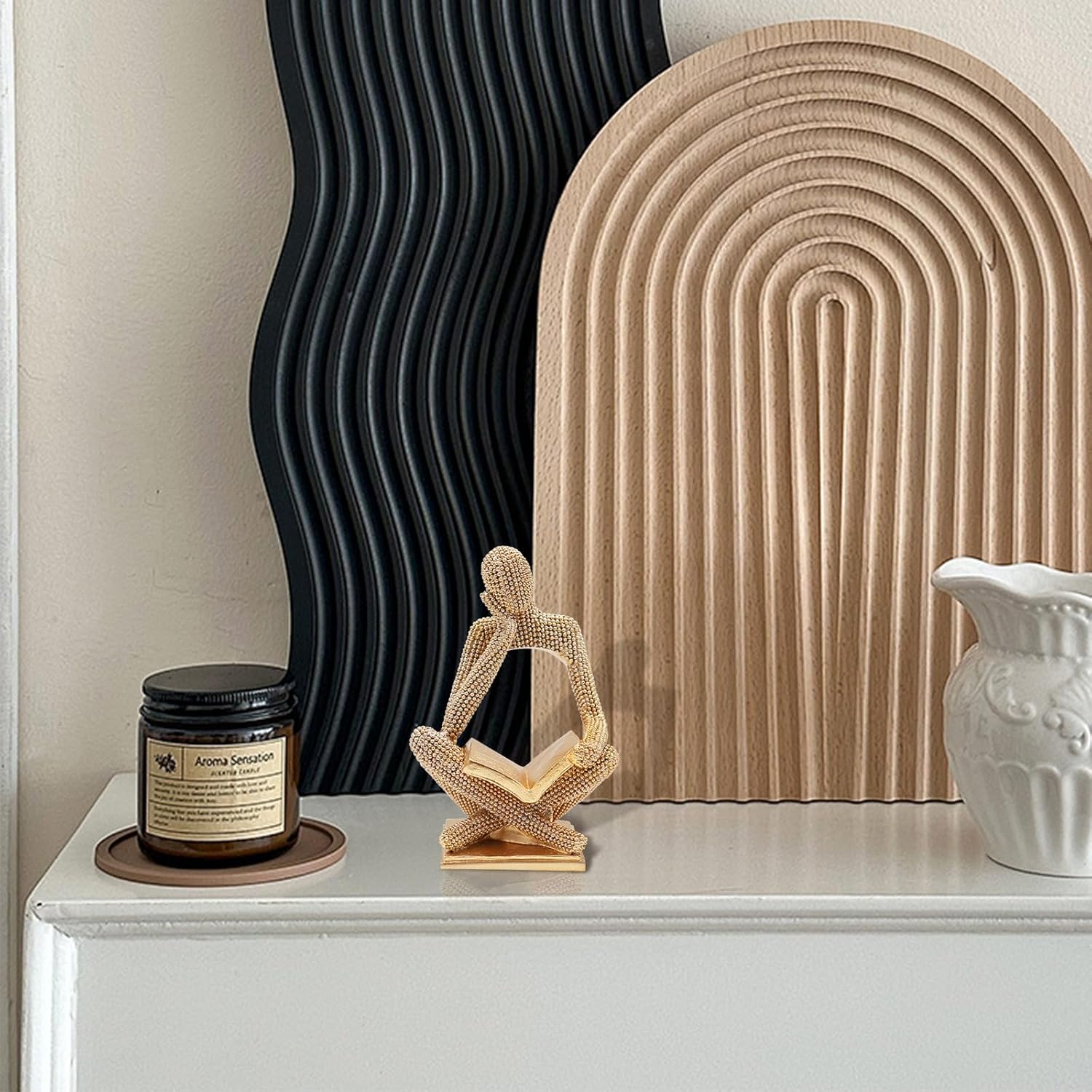 Sparkling Gold Reading Women Statue review