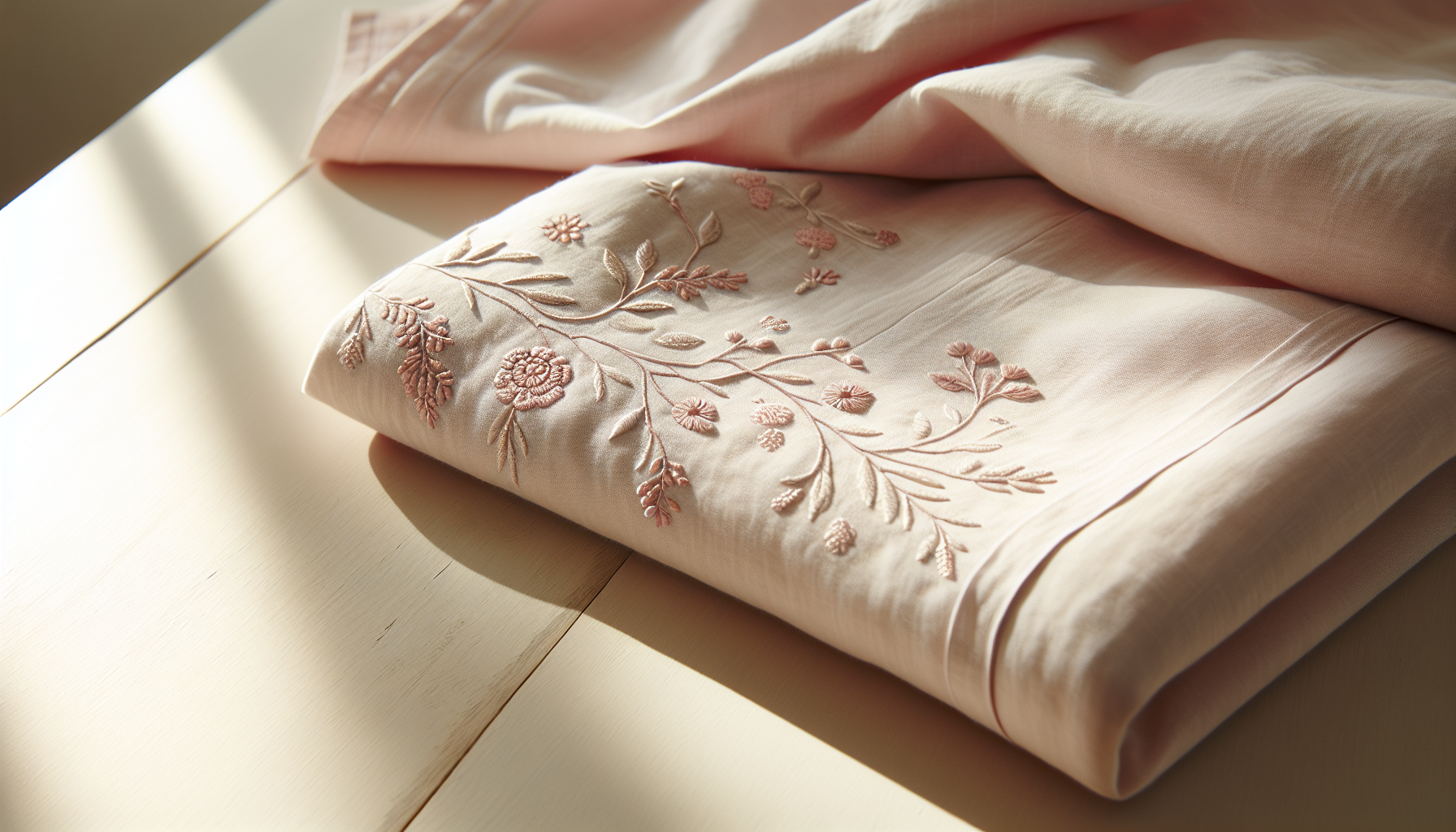 TheFit Soft Pink Embroidered Bedding Set a787 review