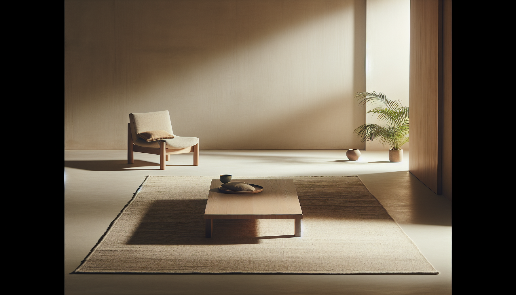Arranging Furniture in a Japandi Open-Plan Space