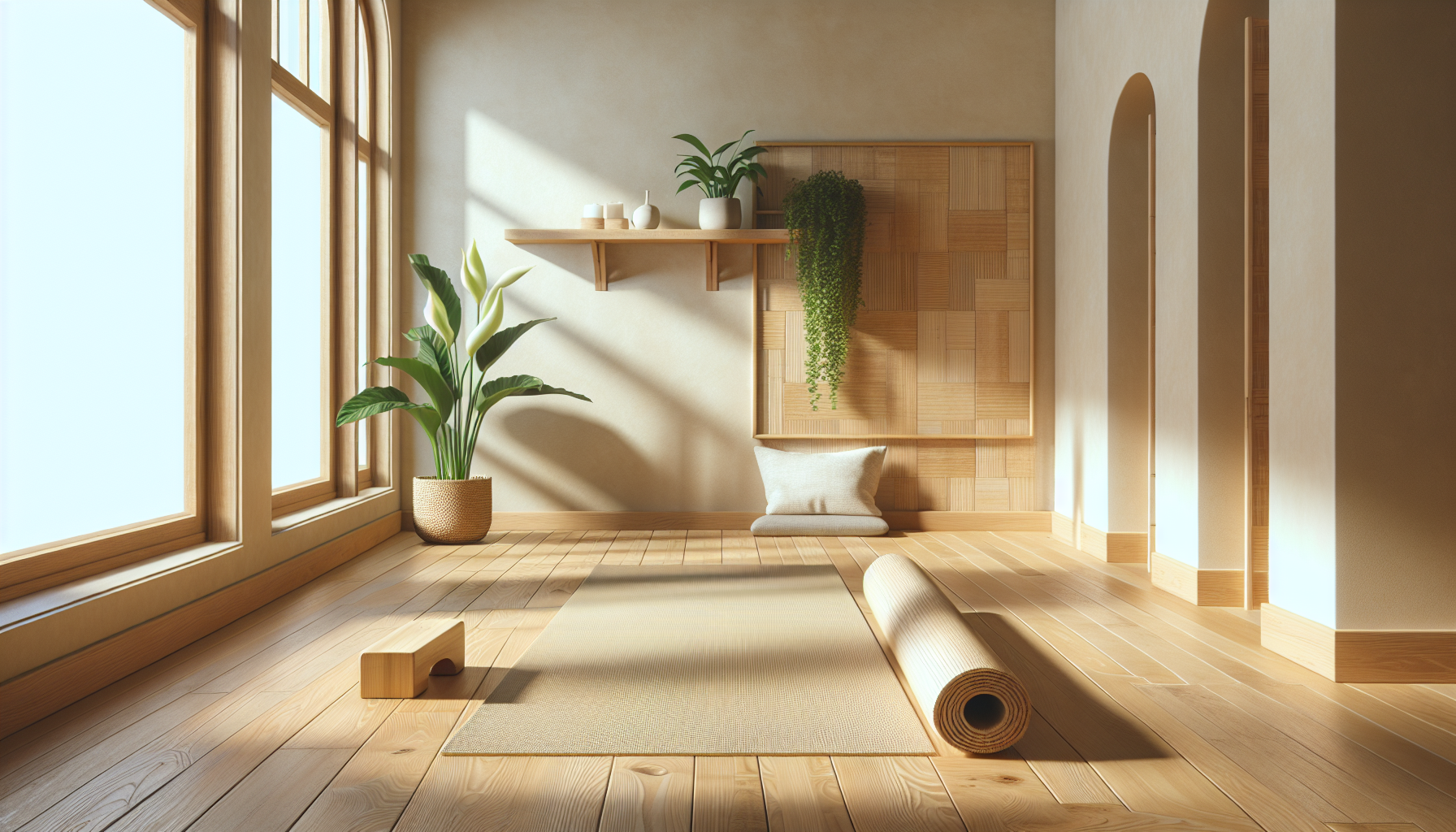 Applying Japandi Principles in a Home Gym or Yoga Area