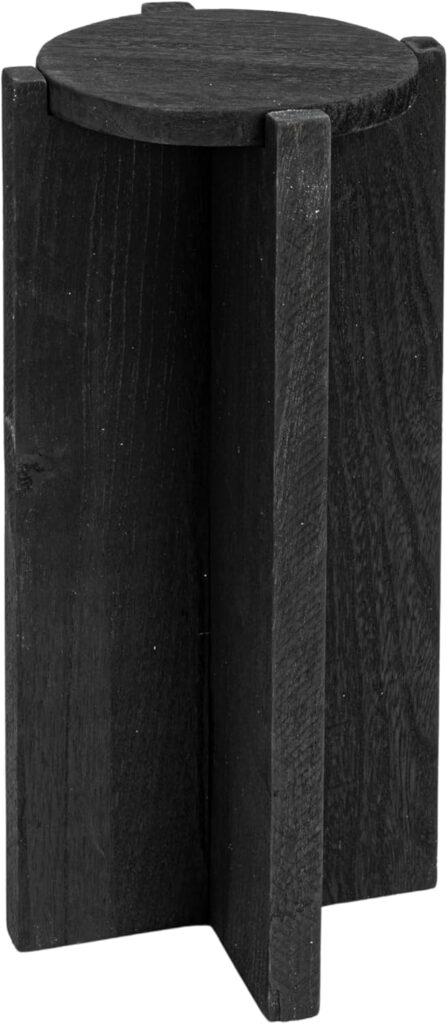 Creative Co-Op Paulownia Wood Round Accent Table, Brown