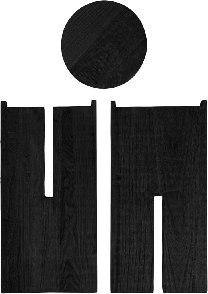 Creative Co-Op Paulownia Wood Round Accent Table, Brown