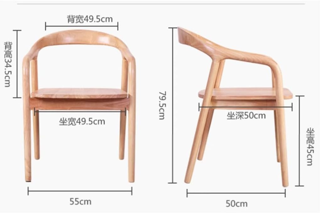 Scandinavian Solid Wood Chair Backrest Armchair Sub Leisure Solid Wood Dining Chair