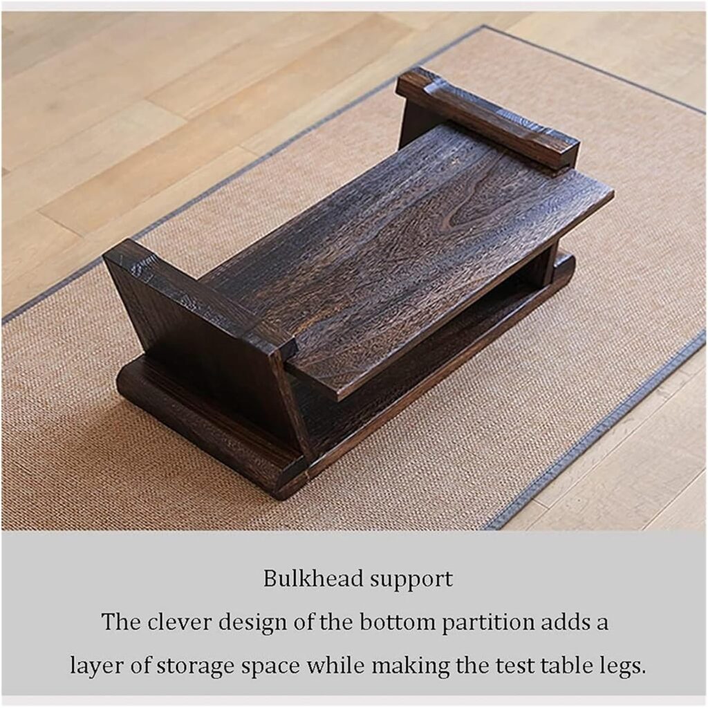 Japanese Floor Table, Vintage Tea Table, Zen Tea Table Coffee Table Tatami Meditation Table Kun Fu Tea Table Tv Table,One Color-50x30x20cm