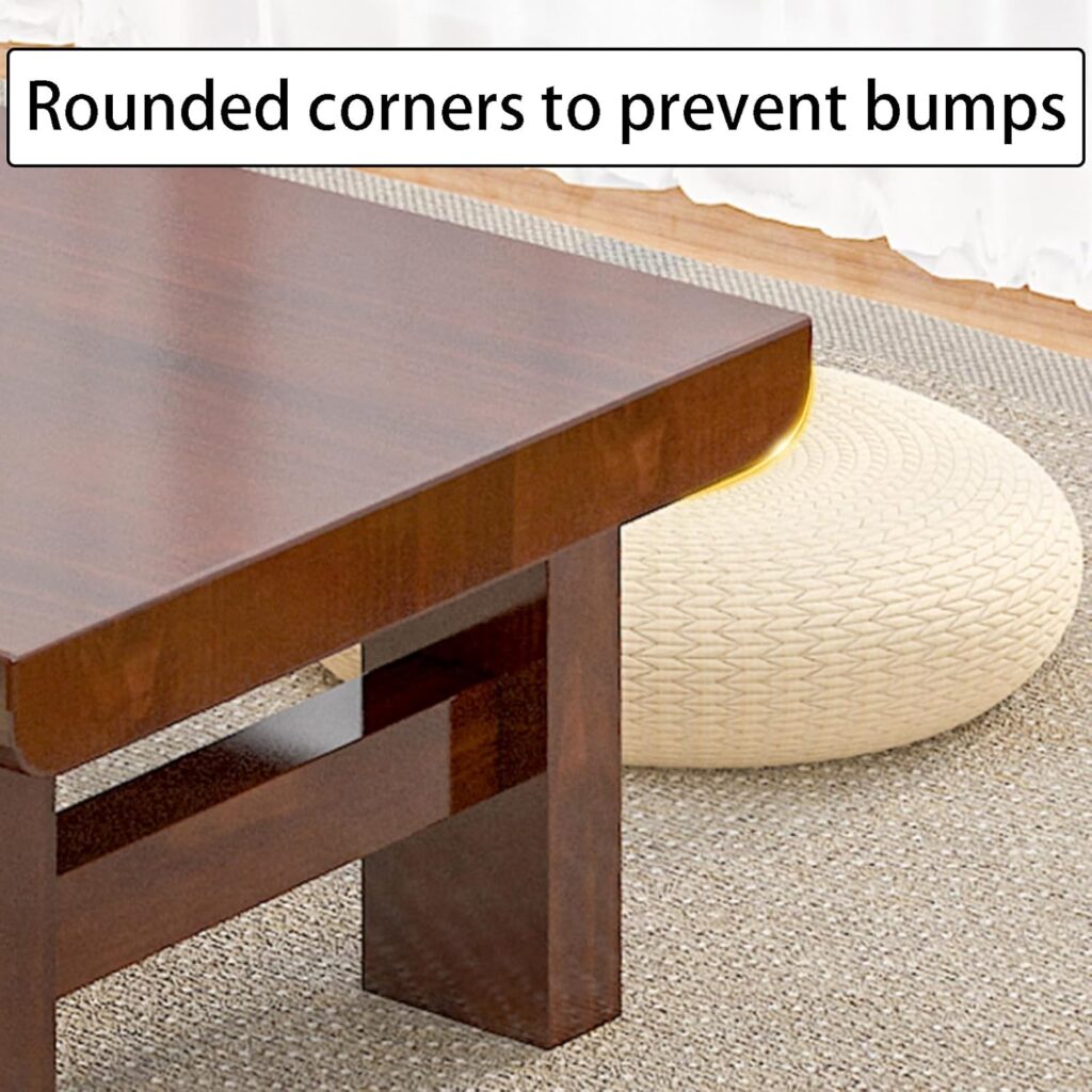 Low Picnic Table for Floor Sitting Japanese Style Coffee Table Ideal for Tea Room Balcony and Living Room