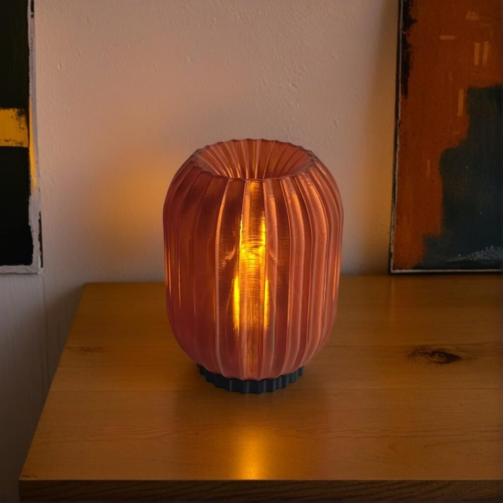 Lantern Essence Lamp: Japandi Table Lamp 3D-Printed Table Lamp