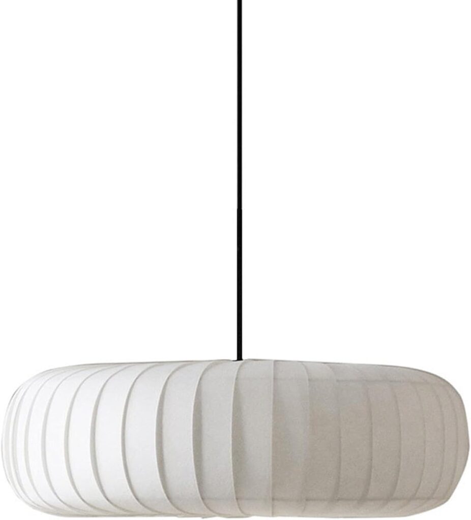 Modern Japandi Adjustable Pleated Fabric Pendant Light, White Drum Shade Hanging Lamp with Iron Frame, Minimalist Aesthetic Ceiling Fixture for Living Room, Bedroom, Kitchen Island(Medium) Modern Japandi Adjustable Pleated Fabric Pendant Light, White Drum Shade Hanging Lamp with Iron Frame, Minimalist Aesthetic Ceiling Fixture for Living Room, Bedroom, Kitchen Island(Medium)