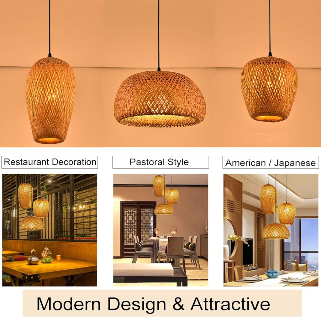 GWY Bamboo Lantern Pendant Lamp, Retro Japanese Style E27 Chandelier Hanging Light Ceiling Lighting Fixture for Living Room Bedroom Restaurant Cafe Teahouse Bar Dining Room Club GWY Bamboo Lantern Pendant Lamp, Retro Japanese Style E27 Chandelier Hanging Light Ceiling Lighting Fixture for Living Room Bedroom Restaurant Cafe Teahouse Bar Dining Room Club