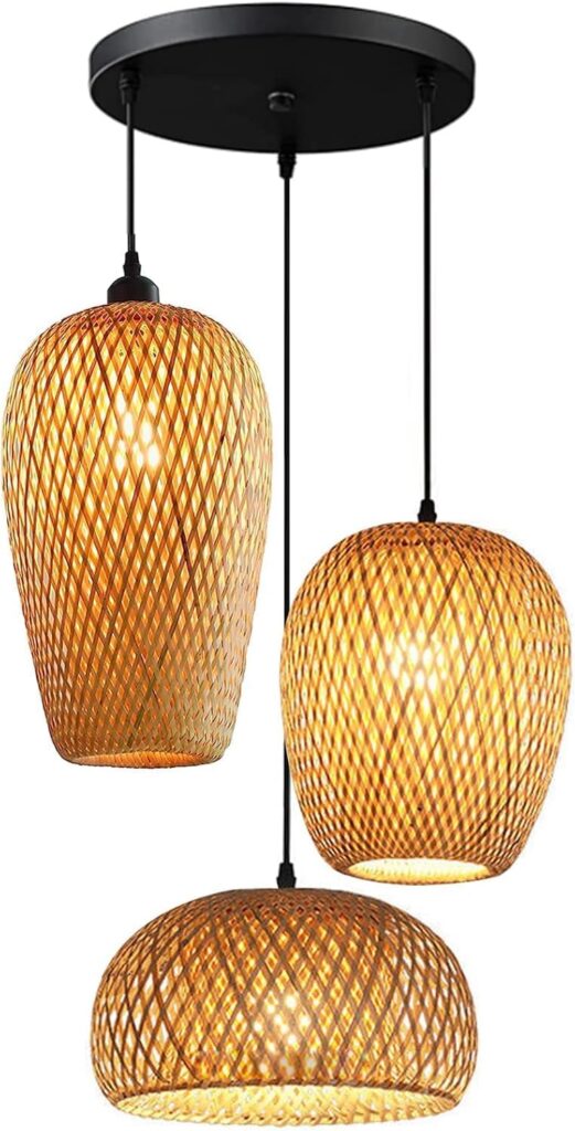 GWY Bamboo Lantern Pendant Lamp, Retro Japanese Style E27 Chandelier Hanging Light Ceiling Lighting Fixture for Living Room Bedroom Restaurant Cafe Teahouse Bar Dining Room Club GWY Bamboo Lantern Pendant Lamp, Retro Japanese Style E27 Chandelier Hanging Light Ceiling Lighting Fixture for Living Room Bedroom Restaurant Cafe Teahouse Bar Dining Room Club