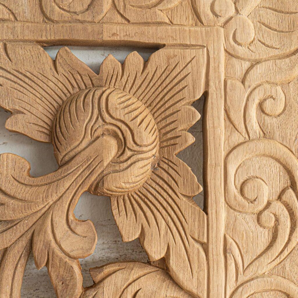 Siam Sawadee Natural Wood Wall Hanging Japandi, Tree of Life Reclaim Teak Carving, Natural Un-Stained Mounted Panels, Coastal Home Decor, 72 inches Siam Sawadee Natural Wood Wall Hanging Japandi, Tree of Life Reclaim Teak Carving, Natural Un-Stained Mounted Panels, Coastal Home Decor, 72 inches